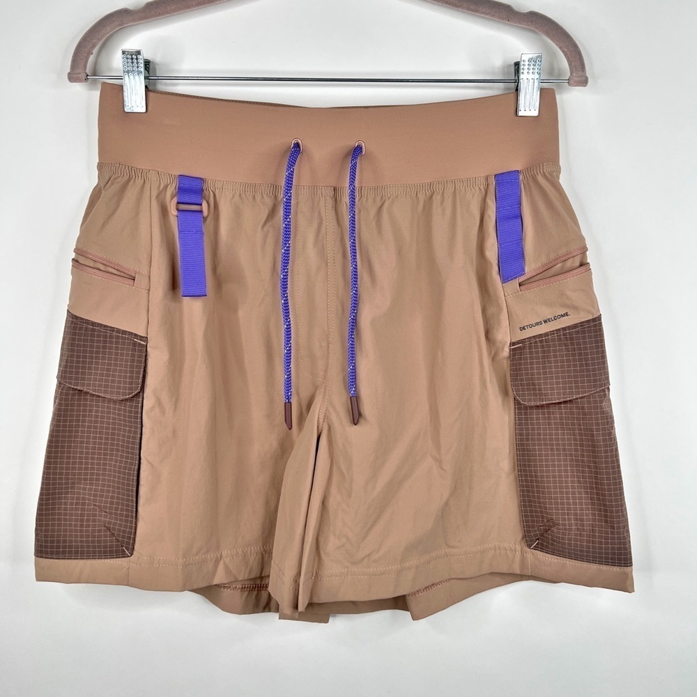 Lululemon Hiking Shorts High Rise Cargo Shorts Pink Clay Multi Pocket Size 8